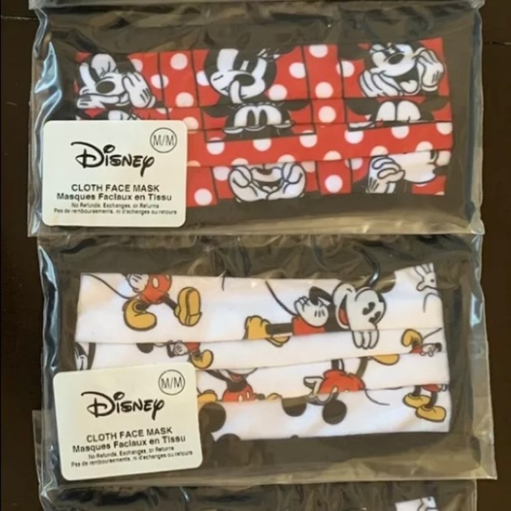 3 BRAND NEW Disney MEDIUM Mask